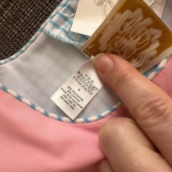 NWT Beaufort Bonnet company dress 6 kids pinafore sailboat sun cloud rainbow - Picture 4 of 5